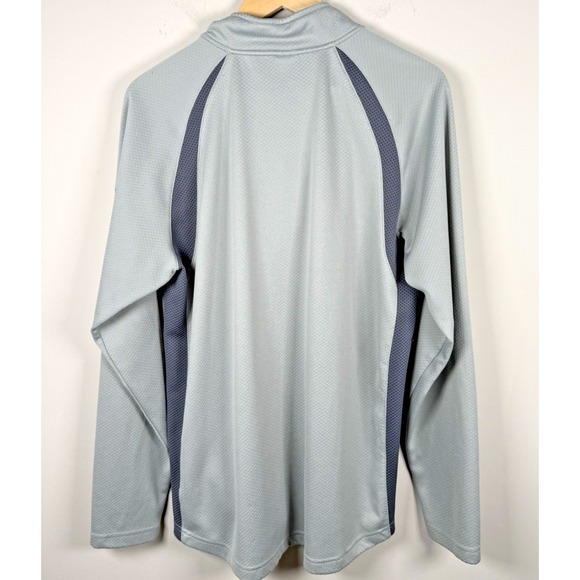 Alo 1/4 Zip Jacket Mens Large Gray Two Tone Activewear Athleisure Rexnord Logo - Picture 3 of 10
